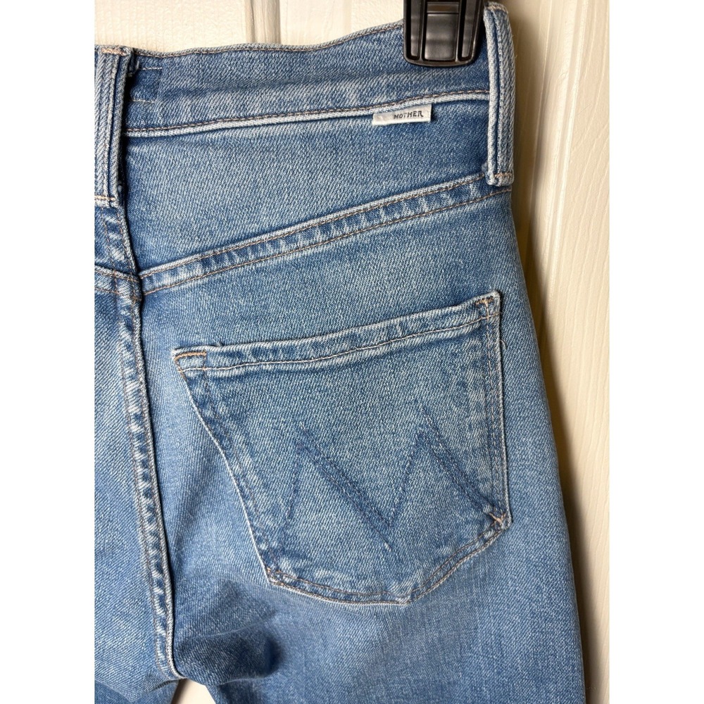 Mother The Tomcat Flood Fray Flag Me Down Jeans Size 24 - Picture 8 of 9